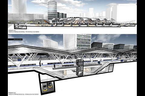 Design concept for the modernisation of Warszawa Zachodnia station.
